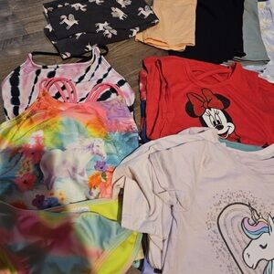 Colorful Unicorn and Minnie Mouse Kids' Clothing Set